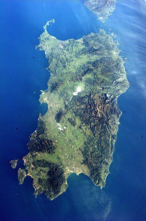 Sardegna vista dal satellite